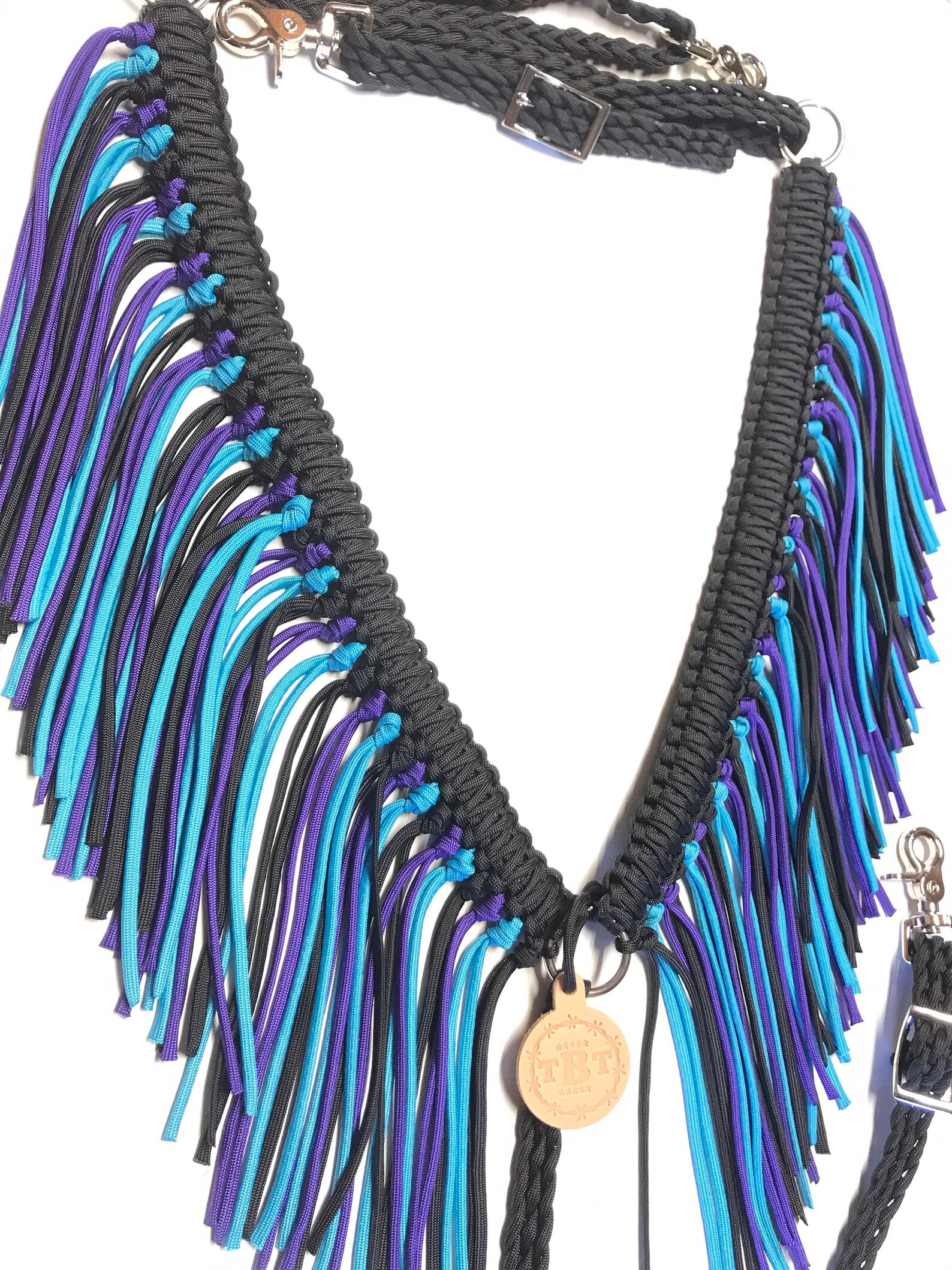 Fringe Breast Collar Custom Horse Tack Black Breast Collar Etsy