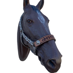 Personalized cow  print horse halter