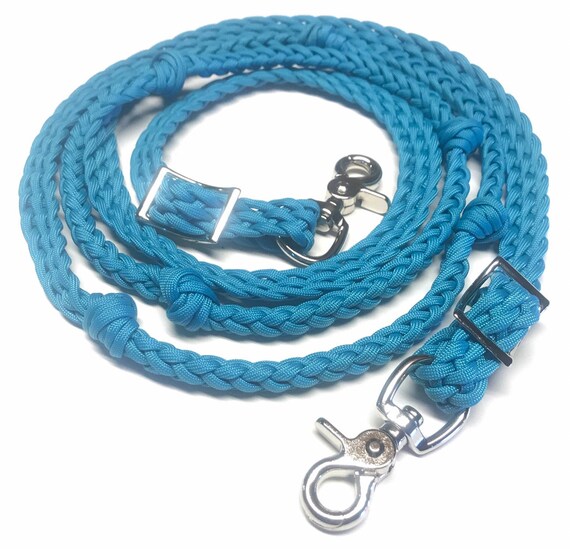 barrel racing barrel reins with knots horse turquoise reins equine