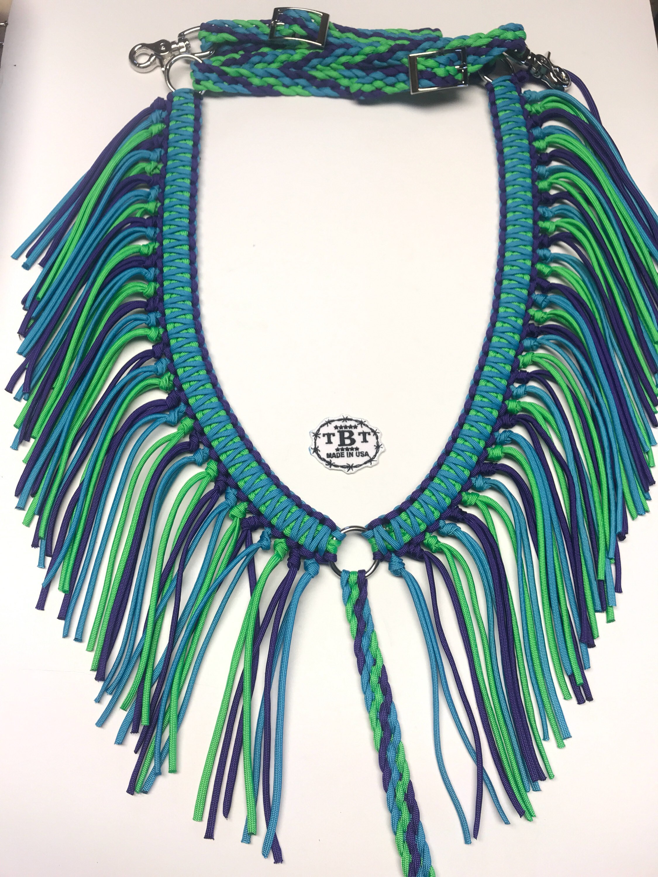 fringe breast collar custom horse tack purple breast collar Etsy