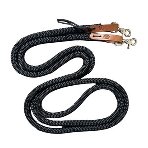 Black rope reins, yacht rope rein