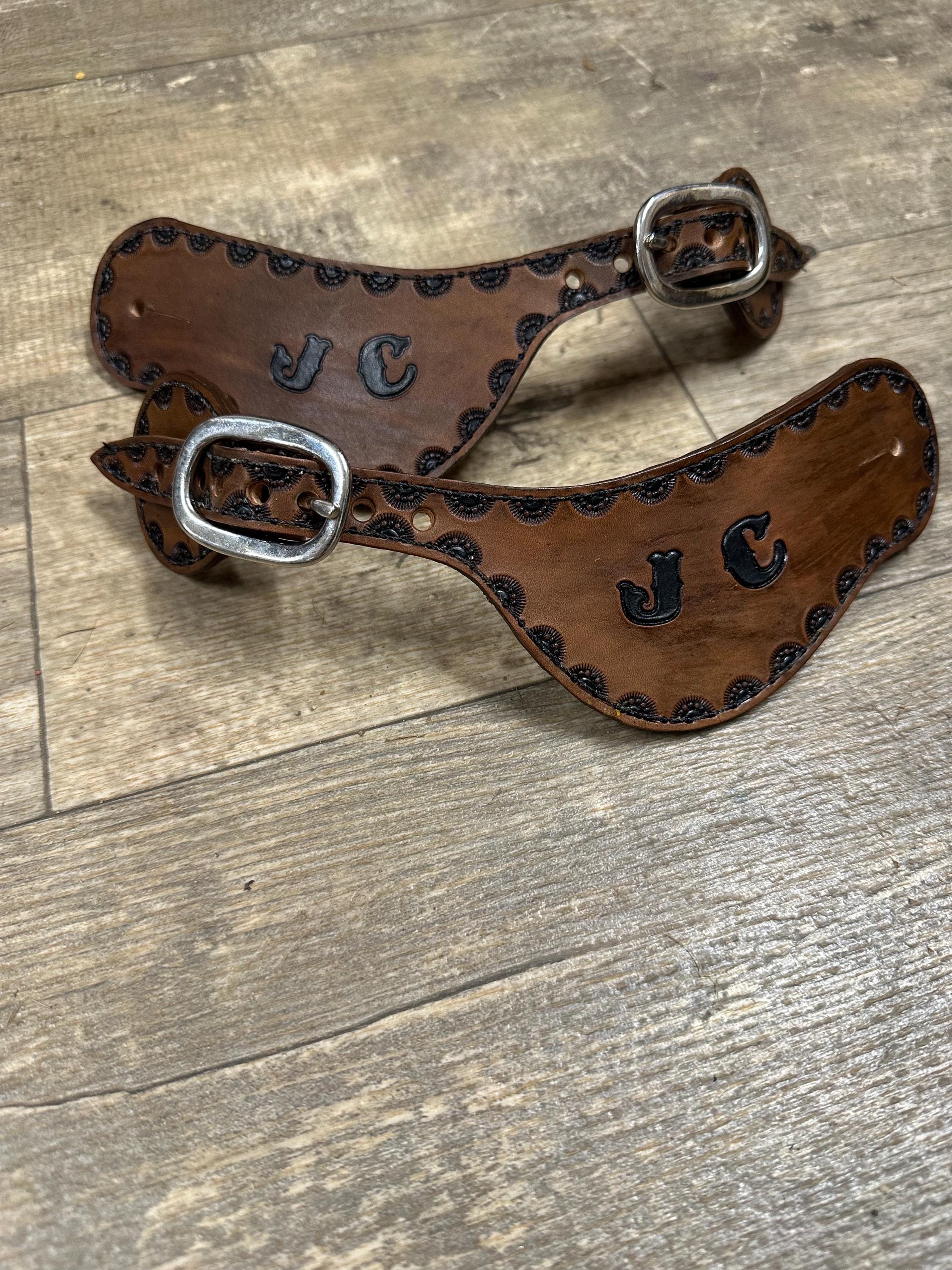 Elegant Purple Leather Star Buckle Spur Straps Kingsley Spur Straps (Multiple Color Options) – The  main image 2