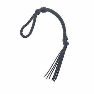 Black paracord  whip, braided whip, riding quirt