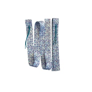 Pastel mosaic Cinch strap for western saddle, Latigo and billet for western tack turquoise and lilac cinch strap set