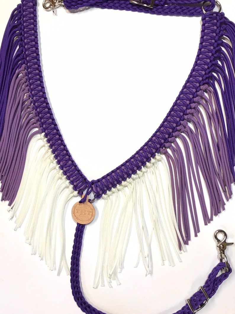 Purple Fringe Breast Collar Fringe Breast Collar Purple Etsy
