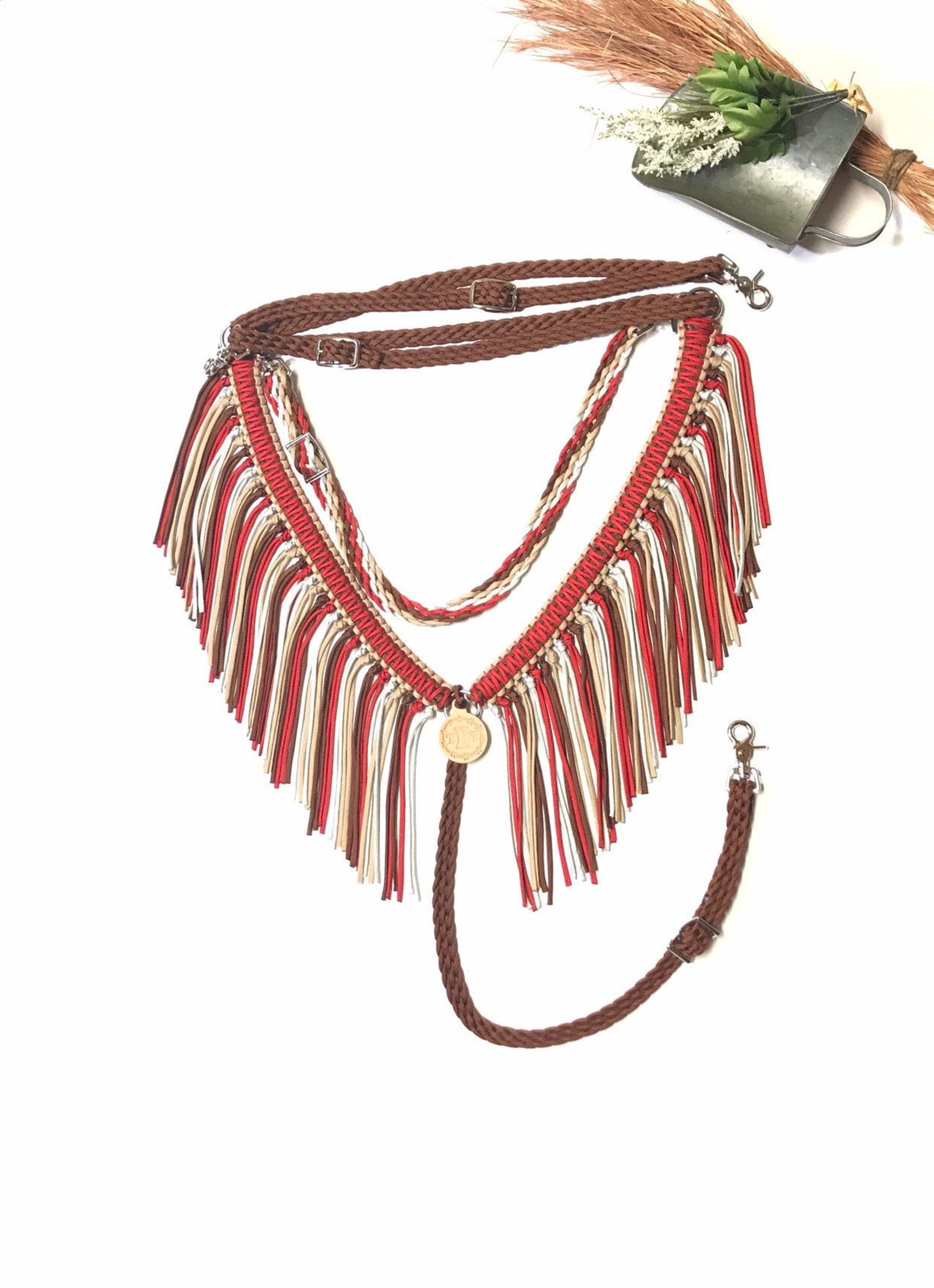 Fringe Breast Collar Paracord Horse Tack Etsy