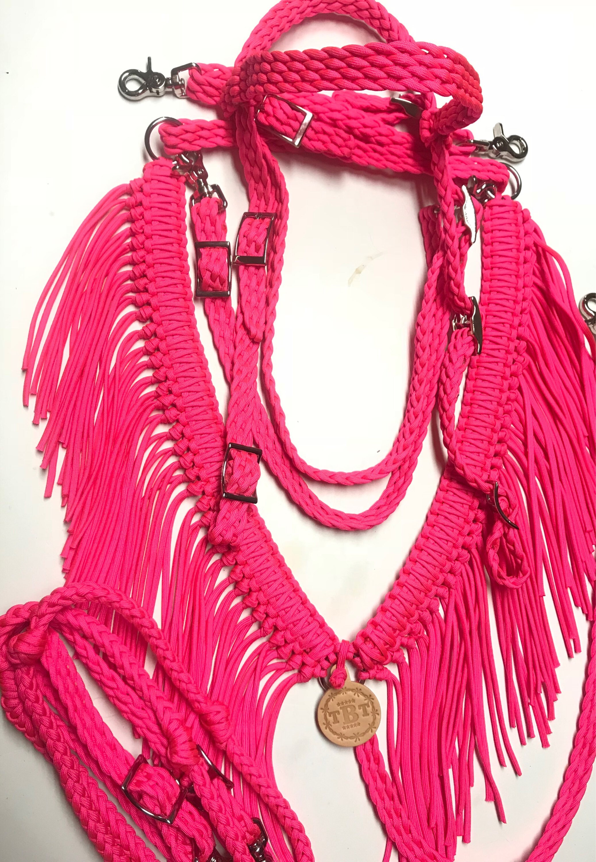 Horse tack set fringe breast collar Etsy