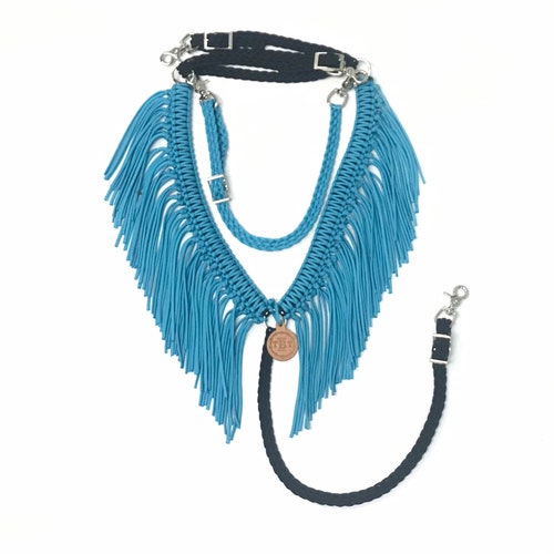 Fringe Breast Collar Horse Tack Turquoise Horse Tack Barrel Etsy
