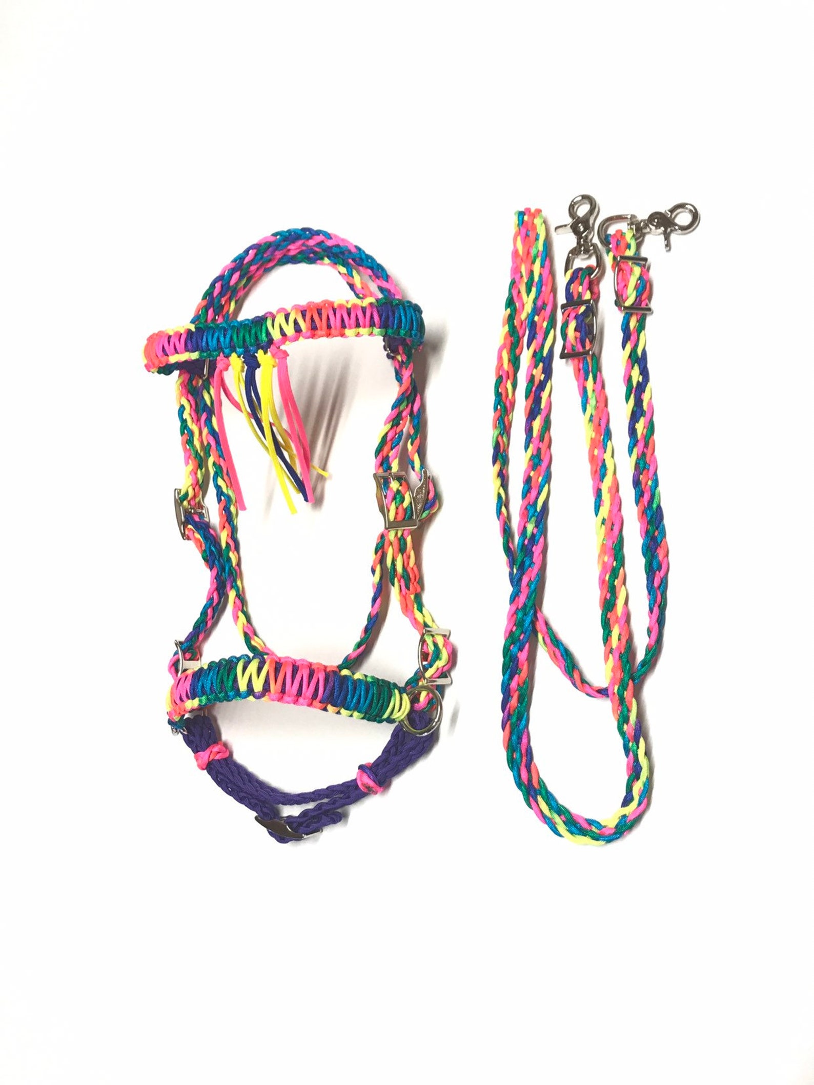 Pony Bitless Bridle and Reins Pony Tack | Etsy