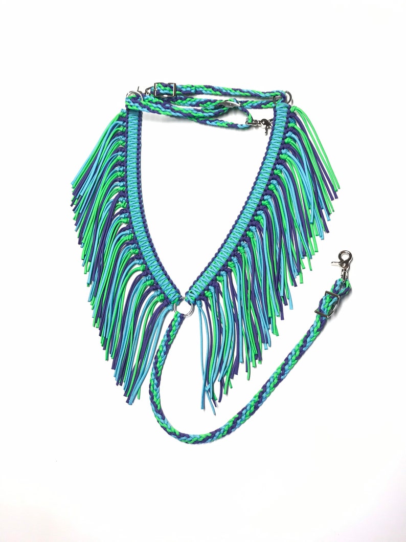 Fringe Breast Collar Custom Horse Tack Purple Breast Collar Etsy