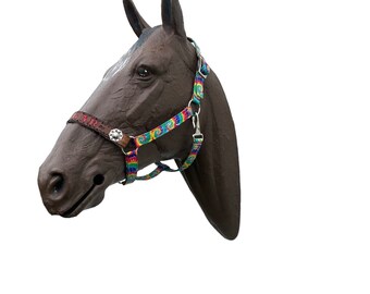 Personalized tie dye  print horse halter
