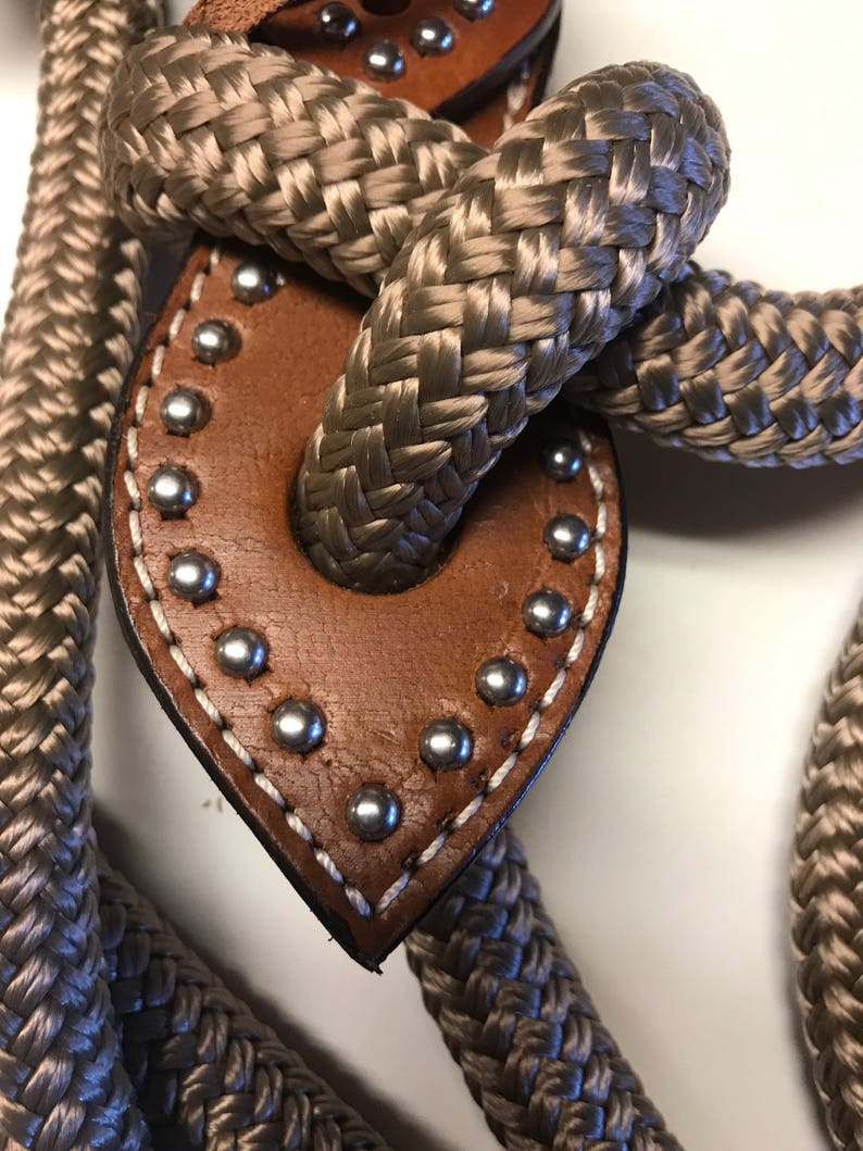 Mecate Rein Yacht Rope Reins 5 8 22 Long Brown Etsy
