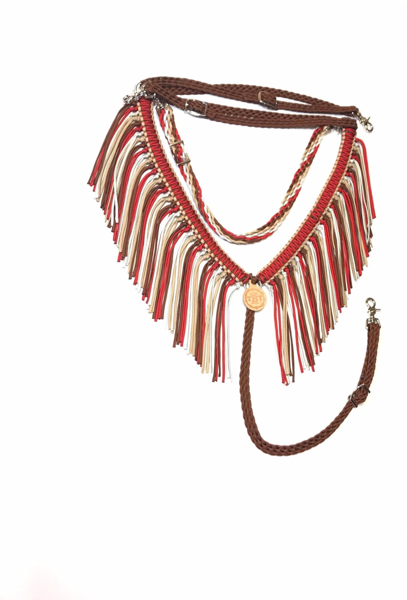 Fringe Breast Collar Paracord Horse Tack Etsy