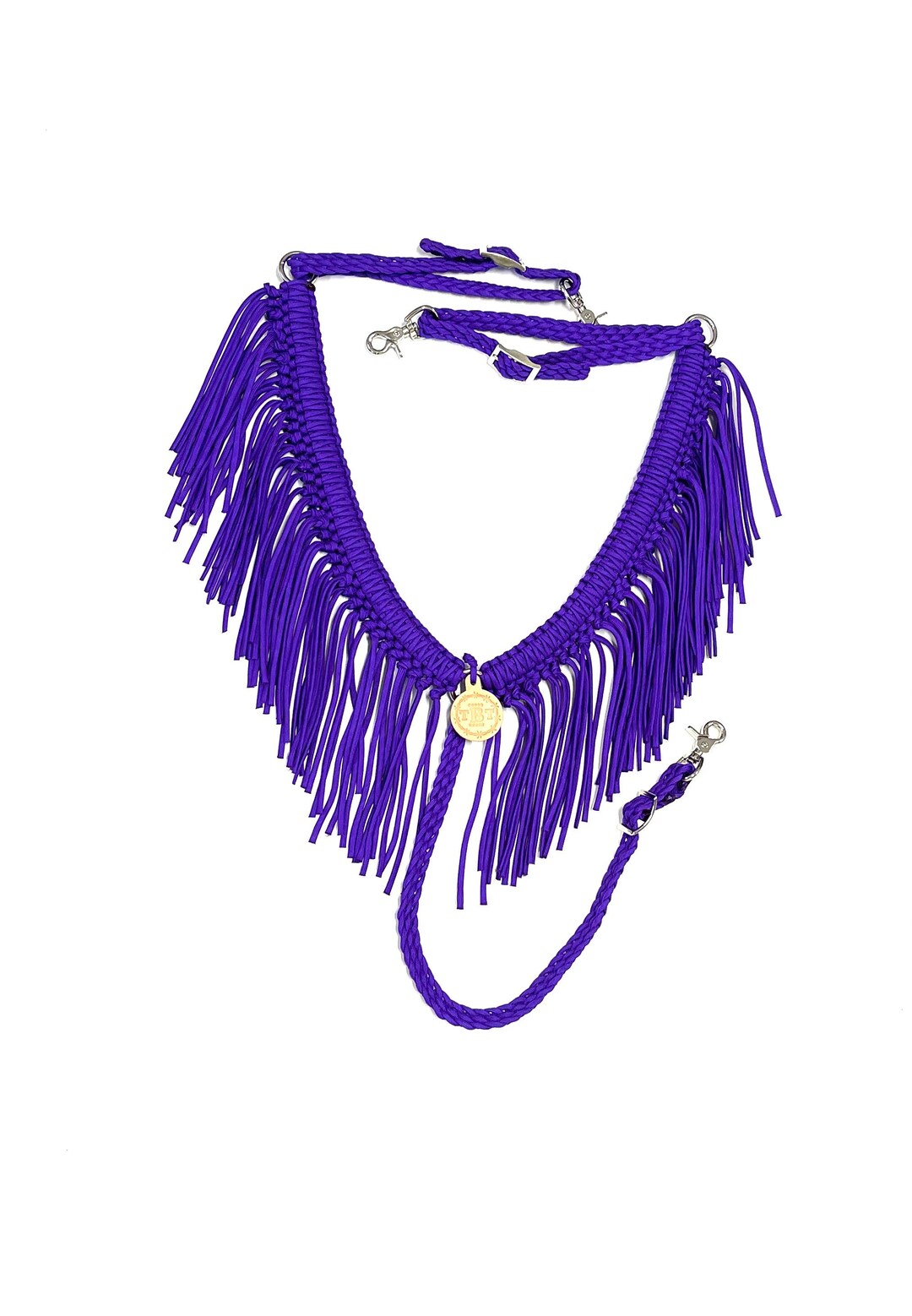 Purple Fringe Breast Collar Paracord Horse Tack Etsy