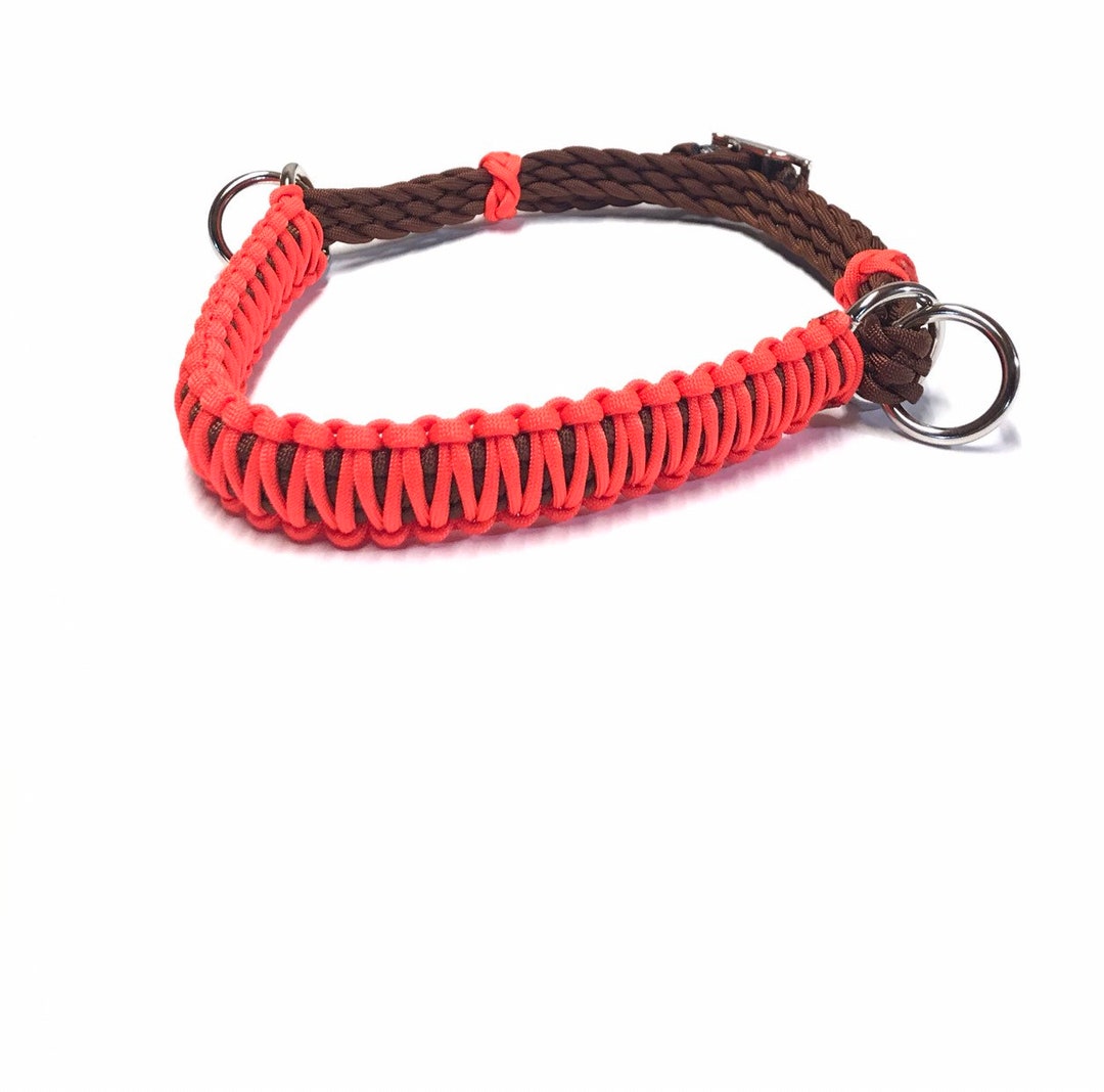 Side Pull Hackamore Attachment With a Whoa Braided Neon Orange Mini to