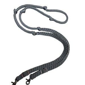 barrel reins, charcoal grey reins, western tack, barrel racing tack , grip knot reins