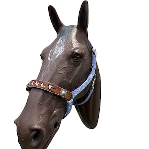 Personalized mosaic  print horse halter
