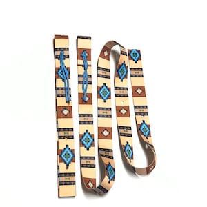 cinch strap, Tribal  Cinch strap, colored cinch, strap, horse tack, patterned cinch, cinch strap, latigo strap, aztec indian horse tack