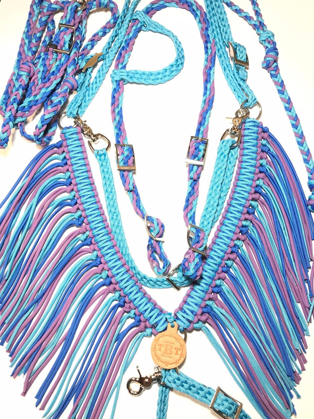 Horse tack set turquoise purple and blue Etsy