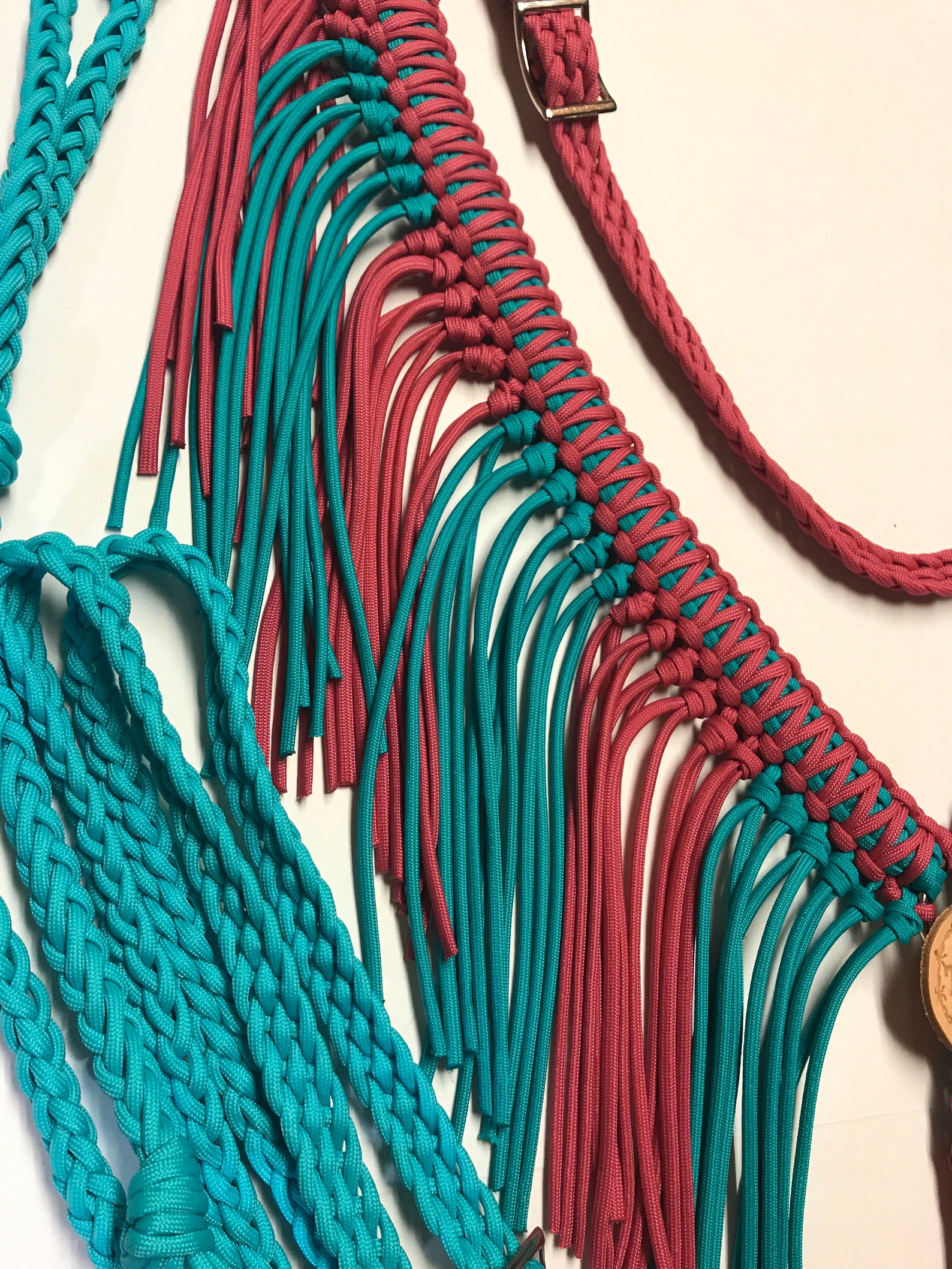 Paracord Fringe Tack Set Fringe Breast Collar Paracord Horse Etsy