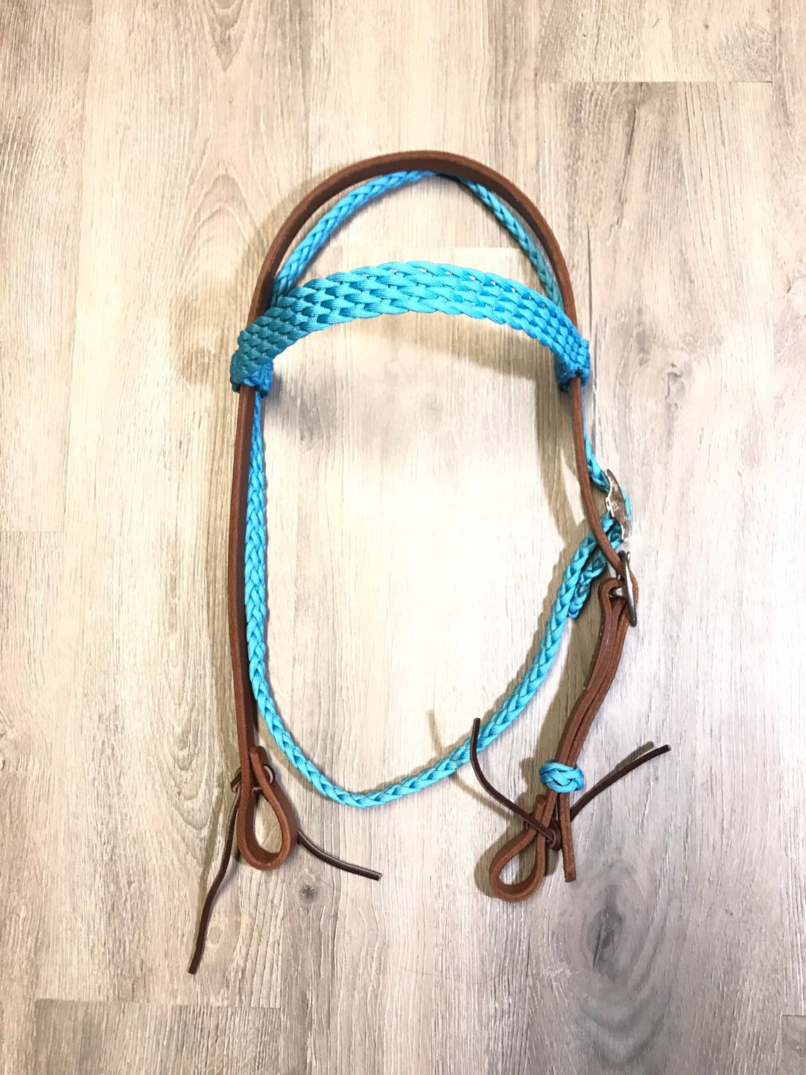 Horse Bridle average horse size leather and paracord Etsy