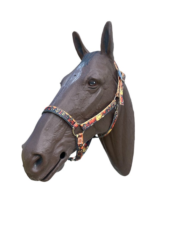 Ensemble attache-tête et bricole en cuir western rose pour