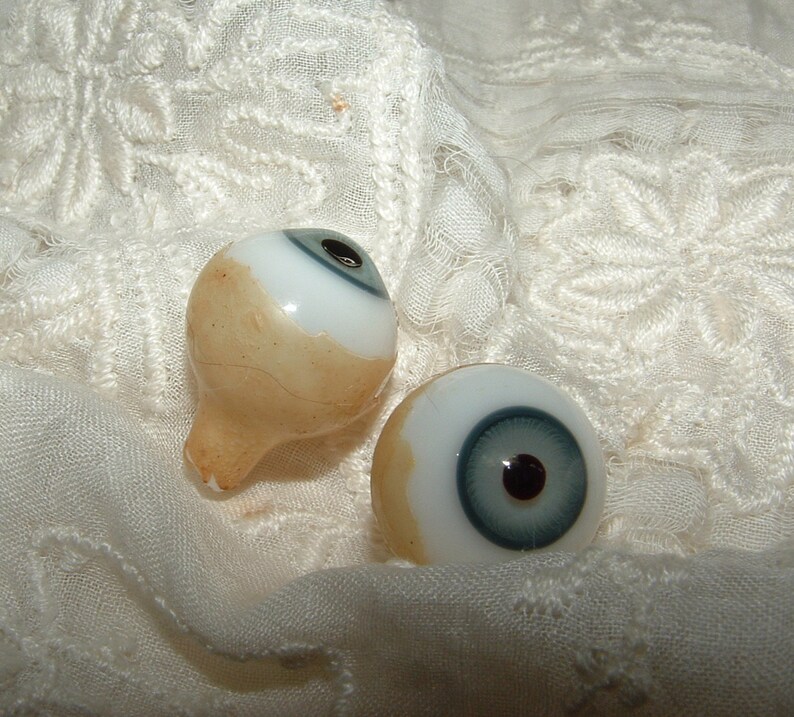 German Pre WW1 Antique Glass Doll Eyes Blue Size 19mm Etsy