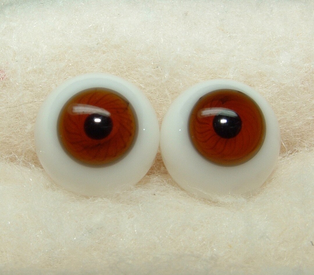 GERMAN Pre WW1 Antique Glass Doll Eyes BROWN Size 13mm Etsy