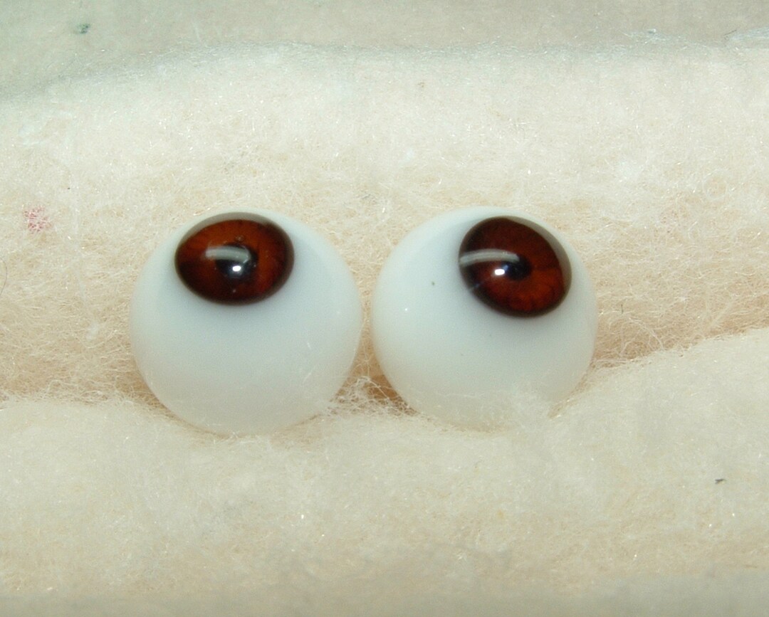 GERMAN Pre WW1 Antique Glass Doll Eyes BROWN Size 12mm Etsy