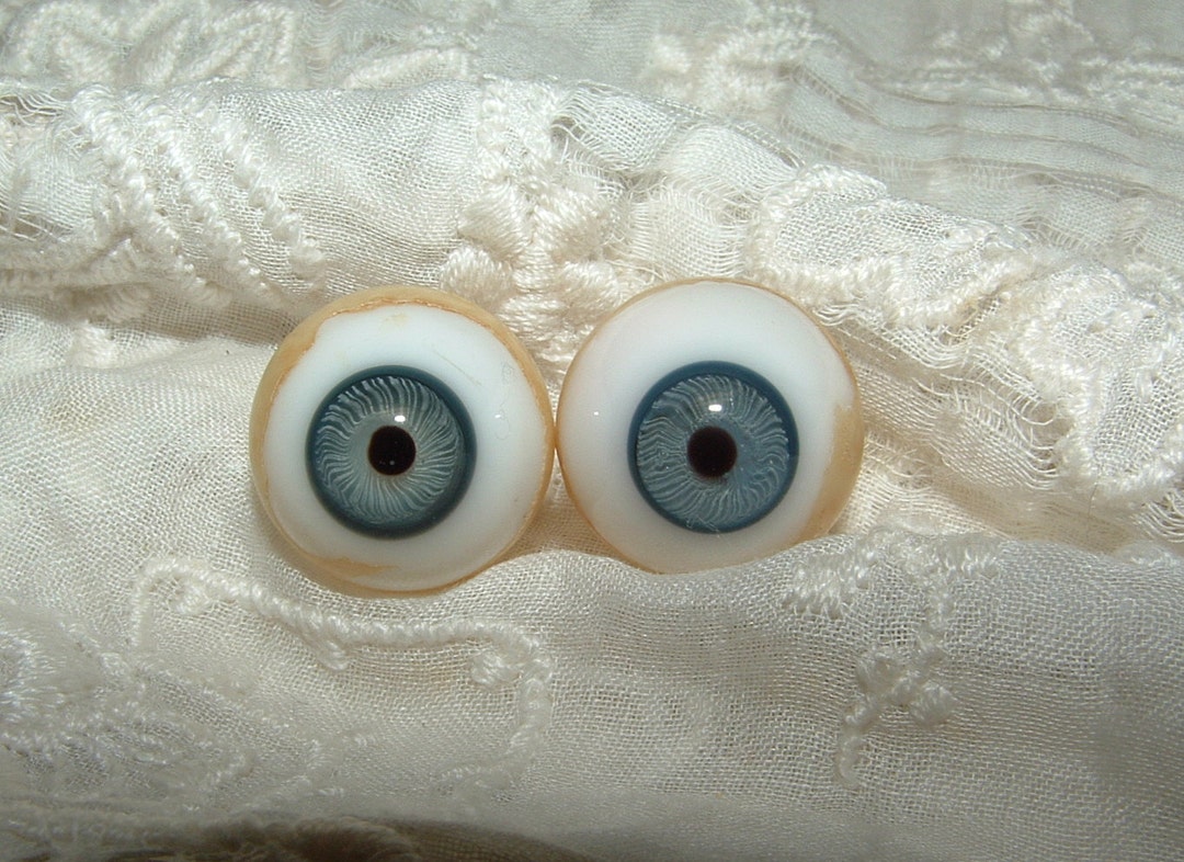 GERMAN Pre WW1 Antique Glass Doll Eyes BLUE Size 16mm Etsy