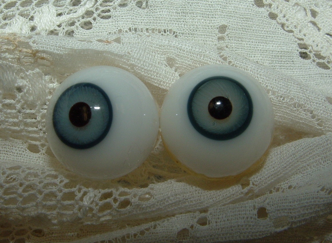 GERMAN Pre WW1 Antique Glass Doll Eyes BLUE Size 15mm Etsy