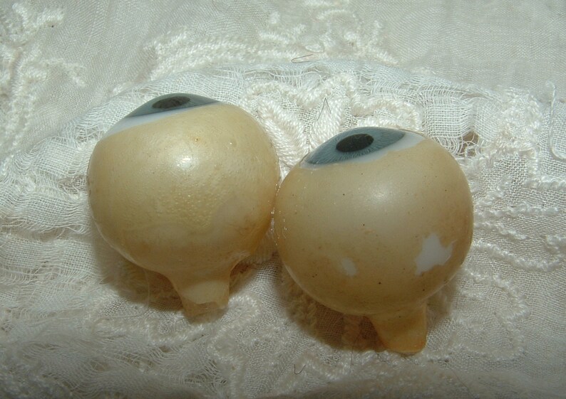 GERMAN Pre WW1 Antique Glass Doll Eyes BLUE Size 21mm Etsy