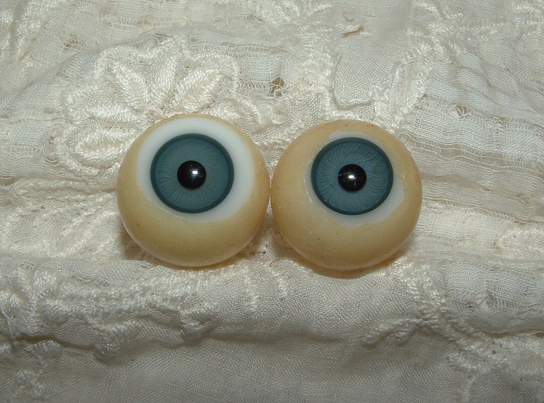 GERMAN Pre WW1 Antique Glass Doll Eyes BLUE Size 21mm Etsy