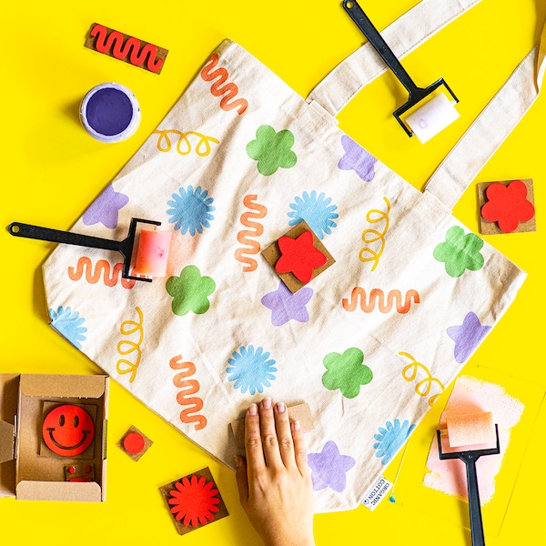 Blockprinting kit GOOD VIBES