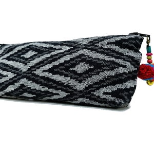 Caja de lápiz de algodón tailandés, bolsa de lápiz de algodón de caja de pluma, bolsa de pluma, bolsa de lápiz Pom Pom, bolsa con cremallera, soporte de lápiz, bolsa de maquillaje, bolsas escolares