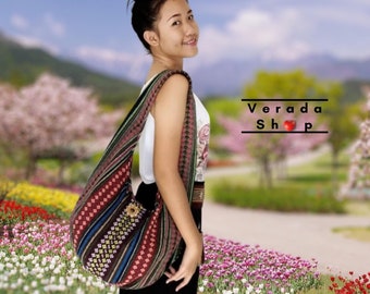 Woven Bag Handbags,Purse Tote Thai Cotton Bag,Tribal bag,Hippie bag,Hobo bag,Boho bag,Shoulder bag,Women bag,Short & Long Strap (WF67)