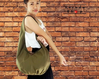 Women bag,Handbags,Canvas Bag,Cotton bag Shoulder bag,Hobo bag,Boho bag,Tote bag,Purse Travel bag Everyday bag,Olive Green