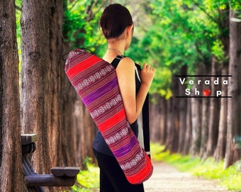 Handmade Yoga Mat Bag,Yoga Bag,Sports Bags,Tote Yoga Sling bag,Pilates Bag,Pilates Mat Bag,Woven Yoga Bag,Women bag,Woven Cotton bag (FF5)