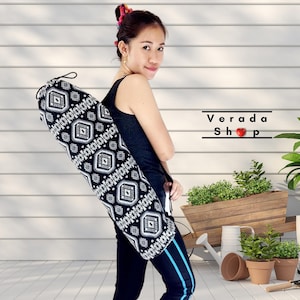 Handmade Yoga Mat Bag,Yoga Bag,Sports Bags,Tote Yoga Sling bag,Pilates Bag,Pilates Mat Bag,Woven Yoga Bag,Women bag,Woven Cotton bag (WF50)