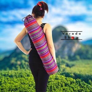 Handmade Yoga Mat Bag,Yoga Bag,Sports Bags,Tote Yoga Sling bag,Pilates Bag,Pilates Mat Bag,Woven Yoga Bag,Women bag,Woven Cotton bag (FF3)