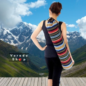 Handmade Yoga Mat Bag,Yoga Bag,Sports Bags,Tote Yoga Sling bag,Pilates Bag,Pilates Mat Bag,Woven Yoga Bag,Women bag,Woven Cotton bag (WF8)