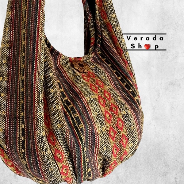 Thai Woven Bag,Handbags,Purse,Tote Cotton Bag,Hippie bag,Hobo bag,Boho Crossbody bag, Shoulder bag,Women bag,Short & Long Strap (WF6)