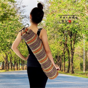 Handmade Yoga Mat Bag,Yoga Bag,Sports Bags,Tote Yoga Sling bag,Pilates Bag,Pilates Mat Bag,Woven Yoga Bag,Women bag,Woven Cotton bag (WF6)