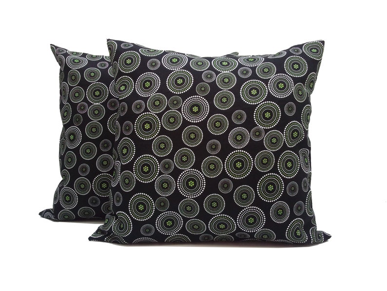 Mystery SET OF TWO 18x18 inch Handmade Decorative pillow Covers Linen fabric PLN3