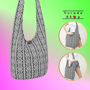 Women bag,Handbags,Woven bag Hippie bag,Hobo bag,Boho bag,Shoulder bag,Sling bag,Messenger bag,Tote bag,Crossbody bag Purse Black & White