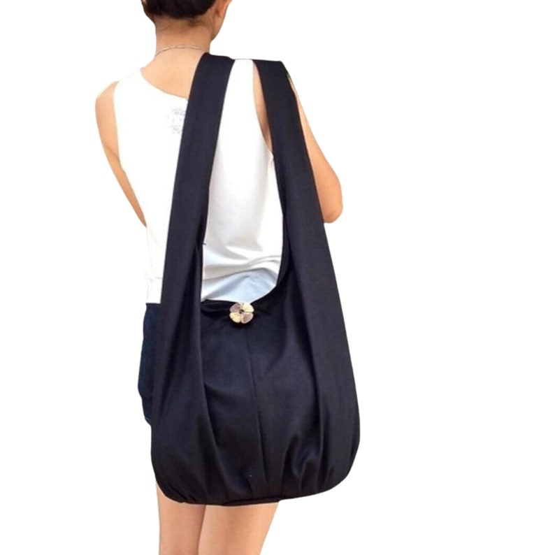 Handbags,Canvas Bag,Shoulder bag,Sling bag,Hobo bag,Boho bag Messenger bag,Tote bag,Crossbody Purse Black image 4
