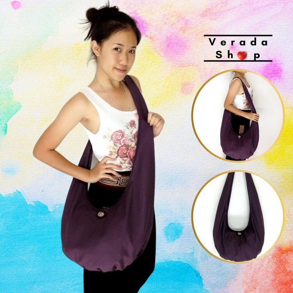 Canvas hobo hippie sling bag store
