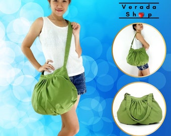 Handbags,Canvas Bag,Diaper bag,Shoulder bag,Hobo bag,Handbags,Tote bag,Messenger bag,Purse Everyday bag, Green Pea  Dahlia