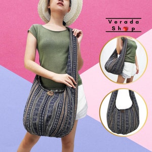 Handgemachte gewebte Tasche Handtaschen, Geldbörse Tote Thai Baumwolltasche,Hippie bag, Hobo bag,Boho bag,Schultertasche,Frauentasche, lange und kurze Riemen (WF188)