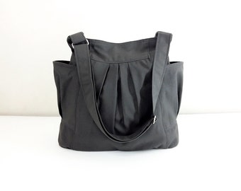 Handbags Cotton bag Canvas Bag Diaper bag Shoulder bag Hobo bag Tote bag Messenger bag Purse Everyday bag  Dark Gray  Jolie